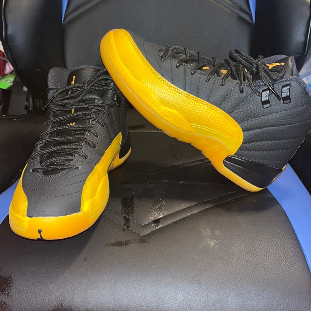 Black and gold Jordan 12